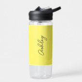 黄色の手書き文字 エレガント ウォーターボトル (左面)