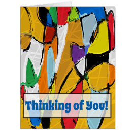 黄色の抽象芸術カード