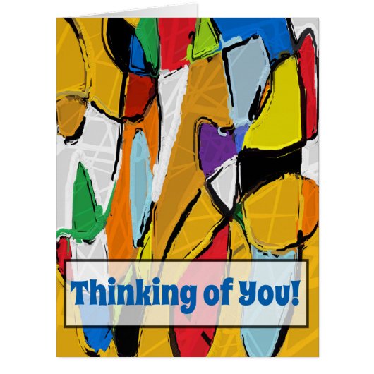 黄色の抽象芸術カード (正面)