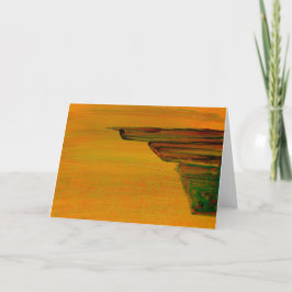 黄色の抽象芸術グリーティングカード カード