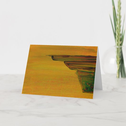 黄色の抽象芸術グリーティングカード カード (正面)