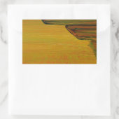 黄色の抽象芸術シール 長方形シール (バッグ)