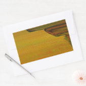 黄色の抽象芸術シール 長方形シール (封筒)