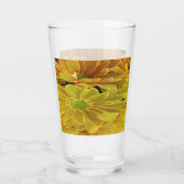 黄色の抽象芸術デイジー タンブラーグラス (裏面)