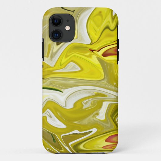 黄色の抽象芸術パターン Case-Mate iPhoneケース (裏面)