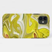 黄色の抽象芸術パターン Case-Mate iPhoneケース (裏面(横))