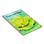 黄色の抽象芸術フラワーフラクタル ノートブック (右側)