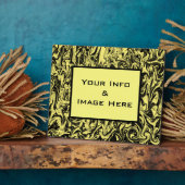 黄色の抽象芸術旋回フレーム フォトプラーク (側面)