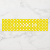 黄色の放射性(白い水玉模様1) ペットボトルラベル (シングルラベル)