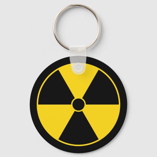 黄色の放射線シンボルキーチェーン キーホルダー (正面)