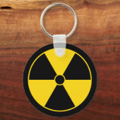黄色の放射線シンボルキーチェーン キーホルダー (正面)