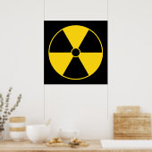 黄色の放射線シンボルポスター ポスター (キッチン)