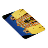 黄色の教会の低い角度のビ華美ュー マグネット (右側)