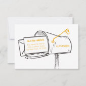 黄色の新しいアドレスメールボックスの移動 (正面)