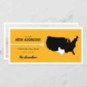 黄色の新しい州、新しいアドレス！テキサス州移動 (正面/裏面)