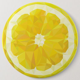 黄色の新鮮なサワーレモンスライスモダン 缶バッジ