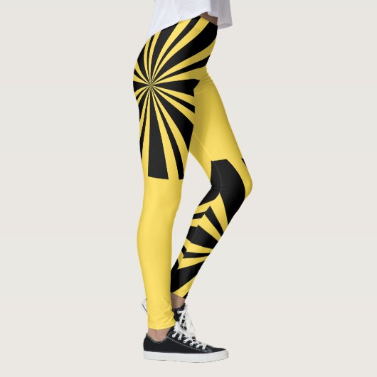 黄色の日が差すこと繰り返しレギンス レギンス (右)