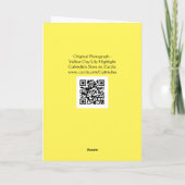 黄色の日ゆり花ハイライトノートカード カード (裏面)