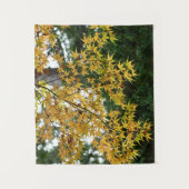 黄色の日本のメープル葉の写真 タペストリー (正面)