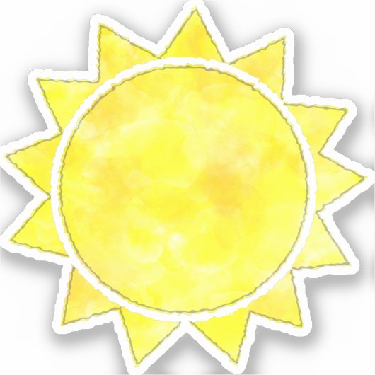 黄色の日水カラー シール (正面)