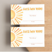 黄色の明るい日差しボーホカードの数を推測 エンクロージャーカード