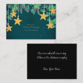 黄色の星と離れ ノートカード (正面/裏面)