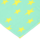 黄色の星オンターコイズ テーブルクロス (アングル)