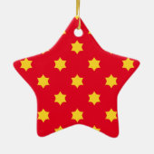 黄色の星型 セラミックオーナメント (裏面)