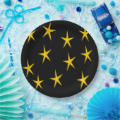 黄色の星 ペーパープレート (パーティー)