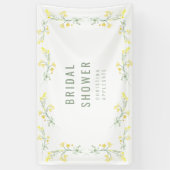 黄色の春のワイルドフラワーの写真 ブライダルシャワー 横断幕 (縦)