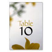 黄色の春の花(数値を2にカスタマイズ変更) テーブルナンバー (裏面)
