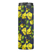 黄色の春バラ&ネイビーとイニシャル タンブラー (裏面)