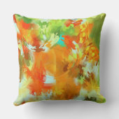 黄色の暖かいオレンジ クッション (裏面)