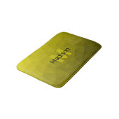 黄色の暗い幾何グラデーションメッシュパターンモノグラム バスマット (アングル)