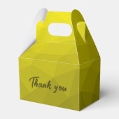 黄色の暗い幾何グラデーションメッシュパターンモノグラム フェイバーボックス (裏面サイド)