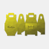 黄色の暗い幾何グラデーションメッシュパターンモノグラム フェイバーボックス (折り畳みなし)