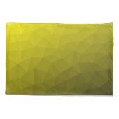 黄色の暗い幾何グラデーションメッシュパターンモノグラム 枕カバー (裏面)