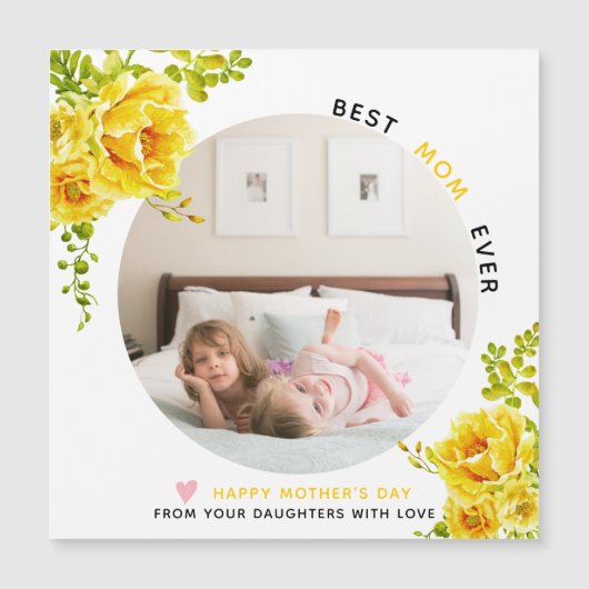 黄色の最高の花母の日の写真 (正面)