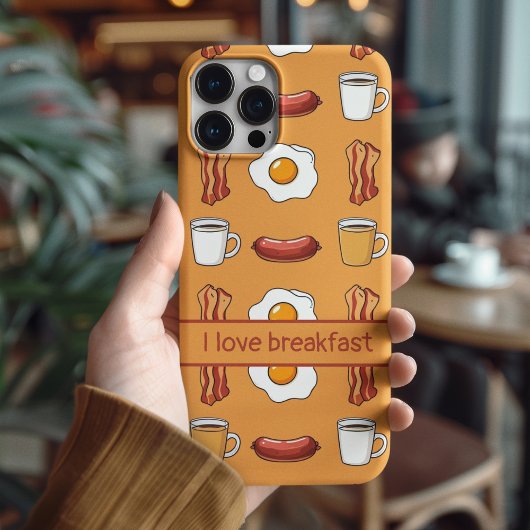 黄色の朝食パターンは大好き Case-Mate iPhoneケース