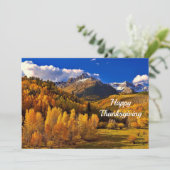 黄色の木かわいらし々山感謝祭フラット シーズンカード (スタンド正面)