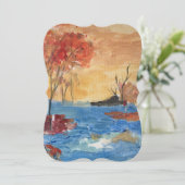 黄色の木　一般用途　個人化可能 カード (スタンド正面)