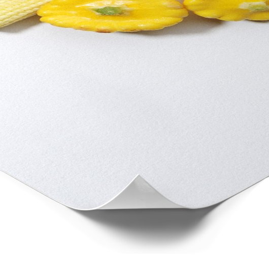 黄色の果物と野菜の選択。 ポスター (角)