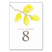 黄色の柳のカチキン水の色のアートテーブル番号 テーブルナンバー (正面)
