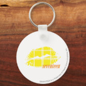 黄色の格子模様 キーホルダー (正面)