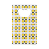 黄色の格子模様 クレジットカード栓抜き (裏面)