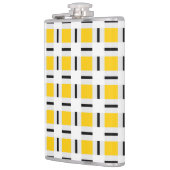 黄色の格子模様 フラスク (左)