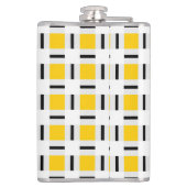 黄色の格子模様 フラスク (裏面)