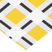 黄色の格子模様 ロングテーブルランナー (コーナー)