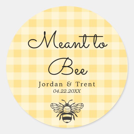 黄色の格子状ビー結婚ズ/シャワーシール ラウンドシール (正面)