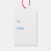 黄色の格子縞 ギフトタグ (裏面)